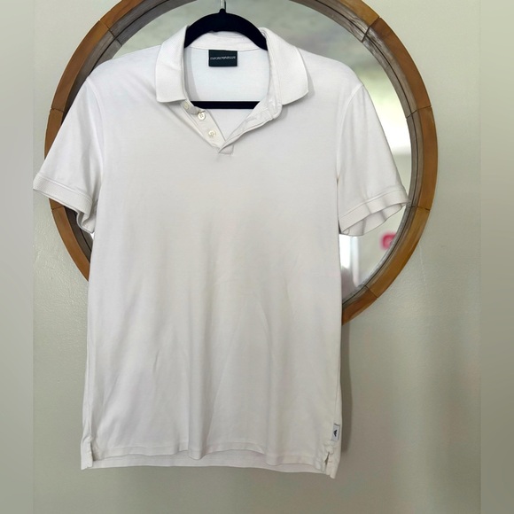 Emporio Armani Men’s White Polo Size Medium - Picture 1 of 7